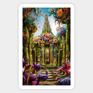 Temple in the jungle Sticker